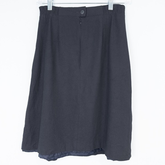 Vintage Pleated Sailor Skirt Nautical Preppy Academia Old Money Black Petite 6 - Picture 2 of 15